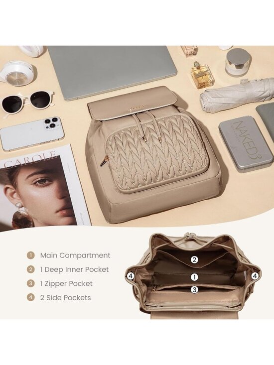 Chic Mini Backpack Purse for Women | Cute Daypack with Anti-Theft Pocket for